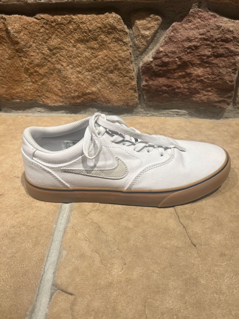 Nike Men’s Chron 2 Canvas SB White Sneakers with Gum Sole, size 7.5 - Picture 4 of 9
